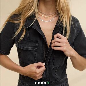 Aerie Charcoal Gray Denim Jacket